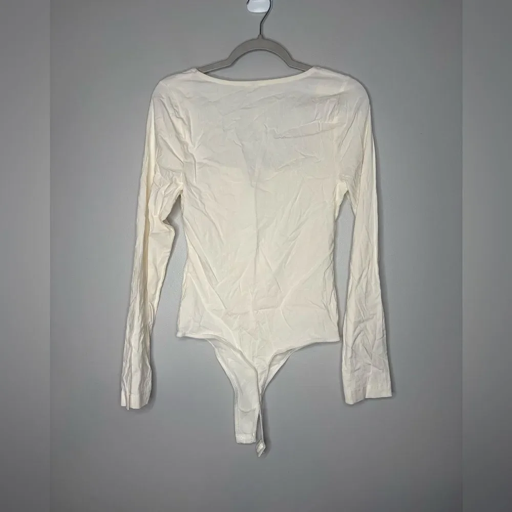 Free People Zoe Square neck v wire Bodysuit